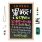 双面挂式小黑板 店铺菜单板告示牌学习留言板 **实木40 60cm