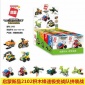 启蒙新品2102积木儿童益智玩具锋速极变战队拼装战车
