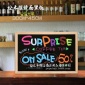 30 45cm松木框镜面挂式小黑板 居家学习店铺广告展示板 写荧光笔